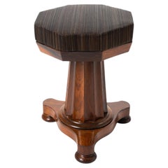 American Empire rosewood piano stool, c. 1830