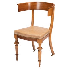 Austrian Biedermeier beechwood and mahogany klismos side chair, circa 1830