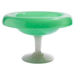 Steuben Studio jade & alabaster opaline compote, c. 1920