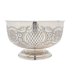 Secchiello per champagne o raffredda-vino inglese di Sheffield con vassoio abbinato, 1900-1950 circa