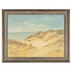 Scottish Beach Dunes Oil Painting by John Bathgate, Circa 1980