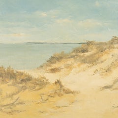 Scottish Beach Dunes Oil Painting by John Bathgate, Circa 1980