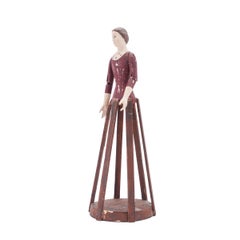 French folk art / Santos cage doll with articulated arms, 1800-25