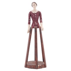 French folk art / Santos cage doll with articulated arms, 1800-25