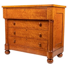 American Neoclassic Bird's Eye Maple Four Drawer Chest, 1820