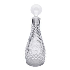 English Georgian cut glass mallet decanter, c. 1810