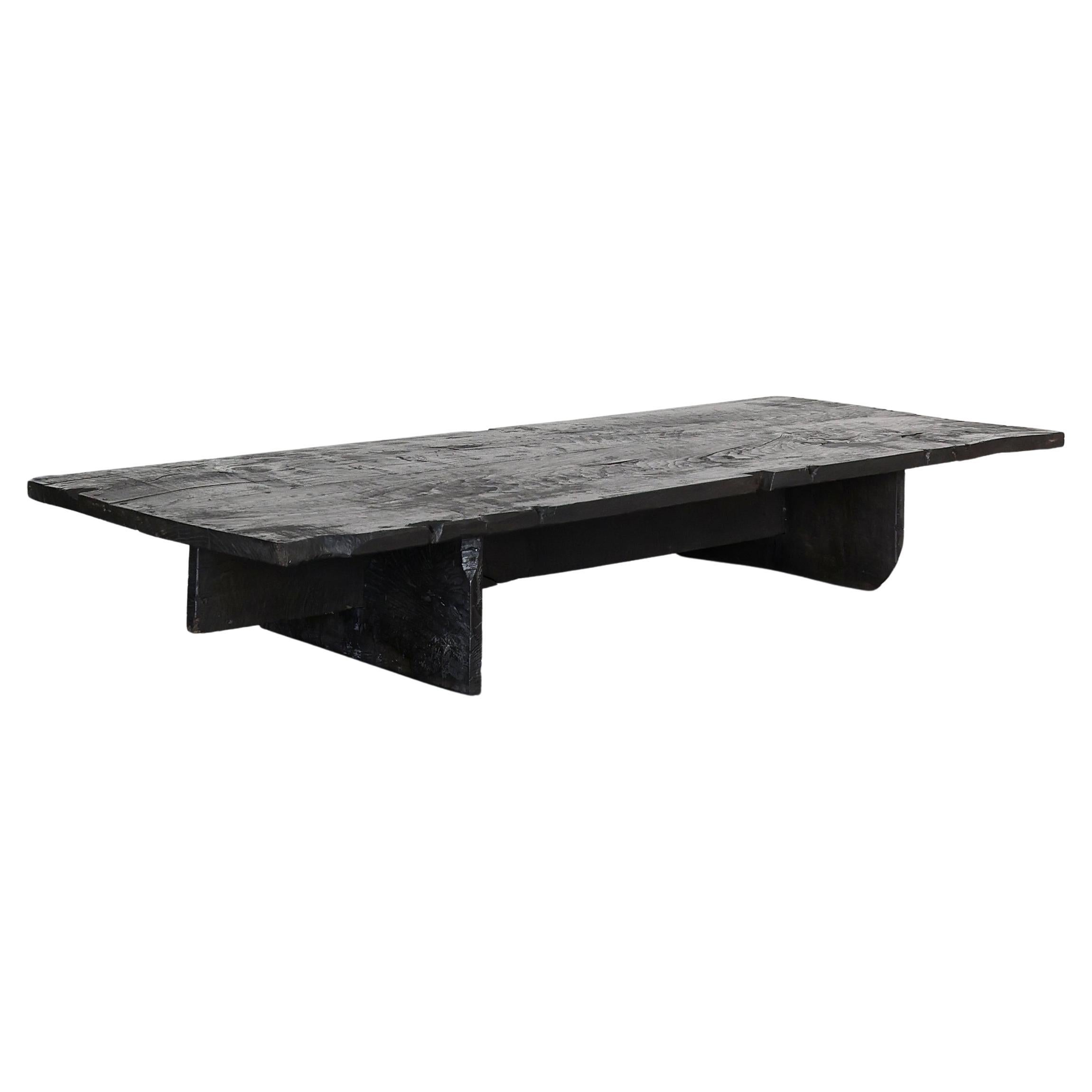 XXL Primitive Low/Coffee Table In 18th C. Portuguese Chestnut Wabi Wabi For Sale