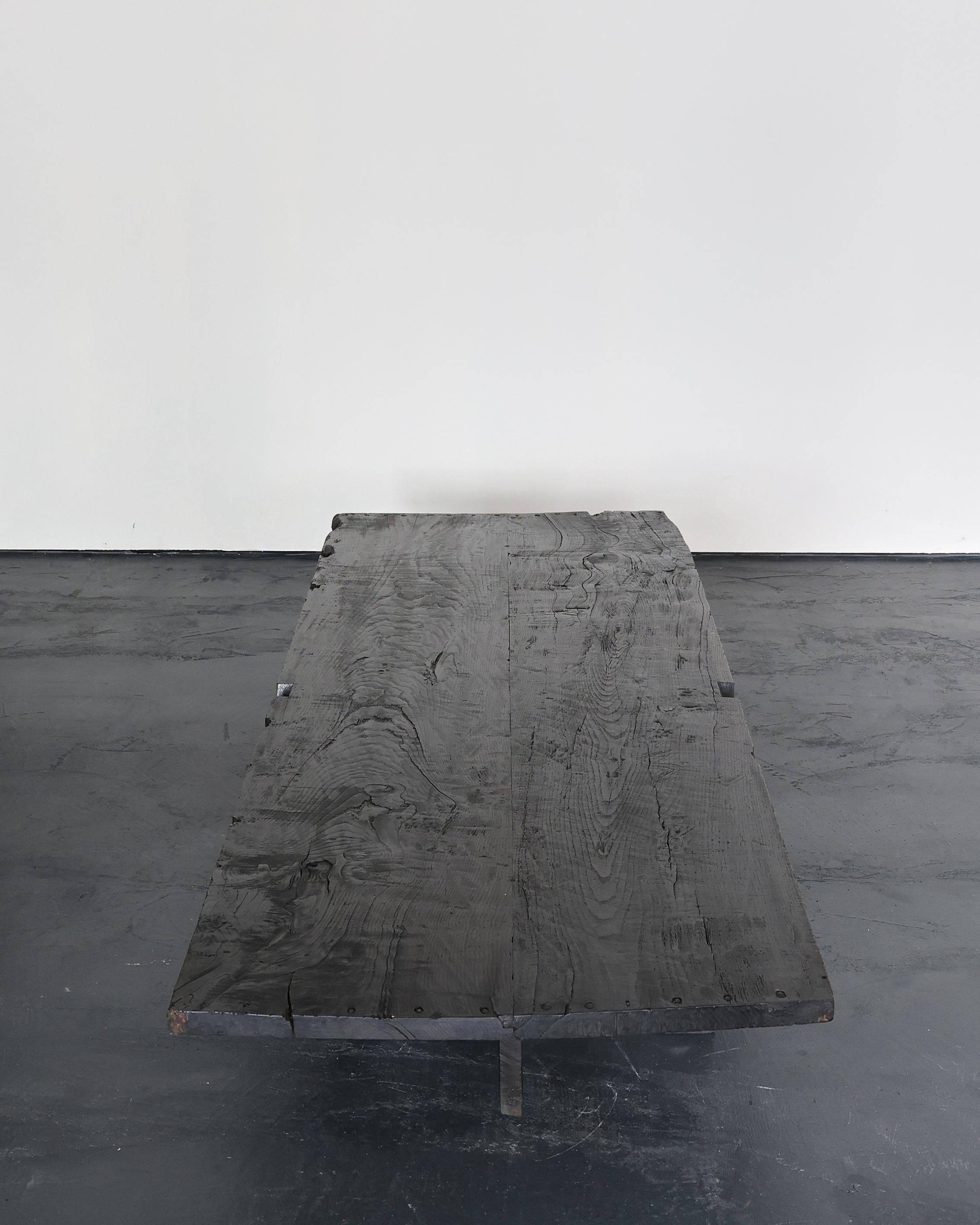 18th Century and Earlier XXL Primitive Low/Coffee Table In 18th C. Portuguese Chestnut Wabi Wabi For Sale
