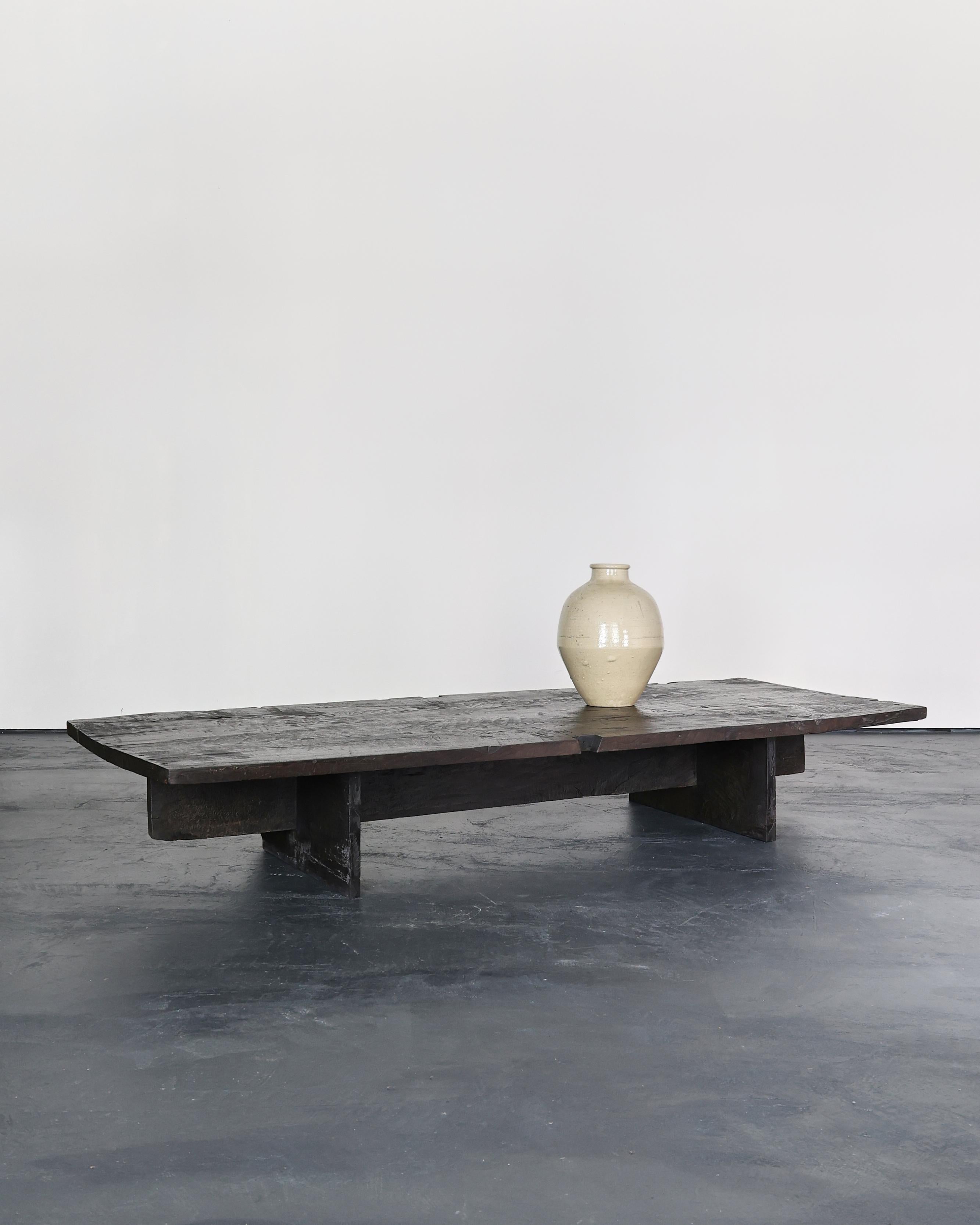 XXL Primitive Low/Coffee Table In 18th C. Portuguese Chestnut Wabi Wabi For Sale 2