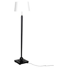 Lampada da terra svedese in stile Art Déco tardo, con finitura ebanizzata