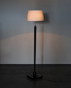 Late Deco Period Ebonised Swedish Standard Lamp