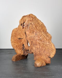 Japanese C.1960s Naturalistic Burl Wood Screen