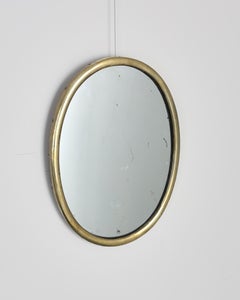 Oval French Brass Bistro Mirror