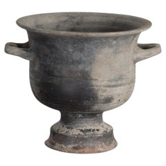Ancient South Italian Black-Glazed Terracotta Vessel