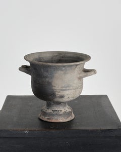Ancient South Italian Black-Glazed Terracotta Vessel