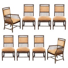 Set di otto sedie da pranzo moderne in rattan organico Elinor McGuire