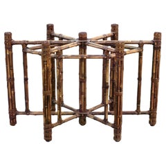 McGuire Bamboo Dining Table Base by John McGuire, 1970s Organic Modern Design