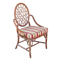 A Set of Four Iconic Elinor McGuire Rattan Cracked Ice Chairs
