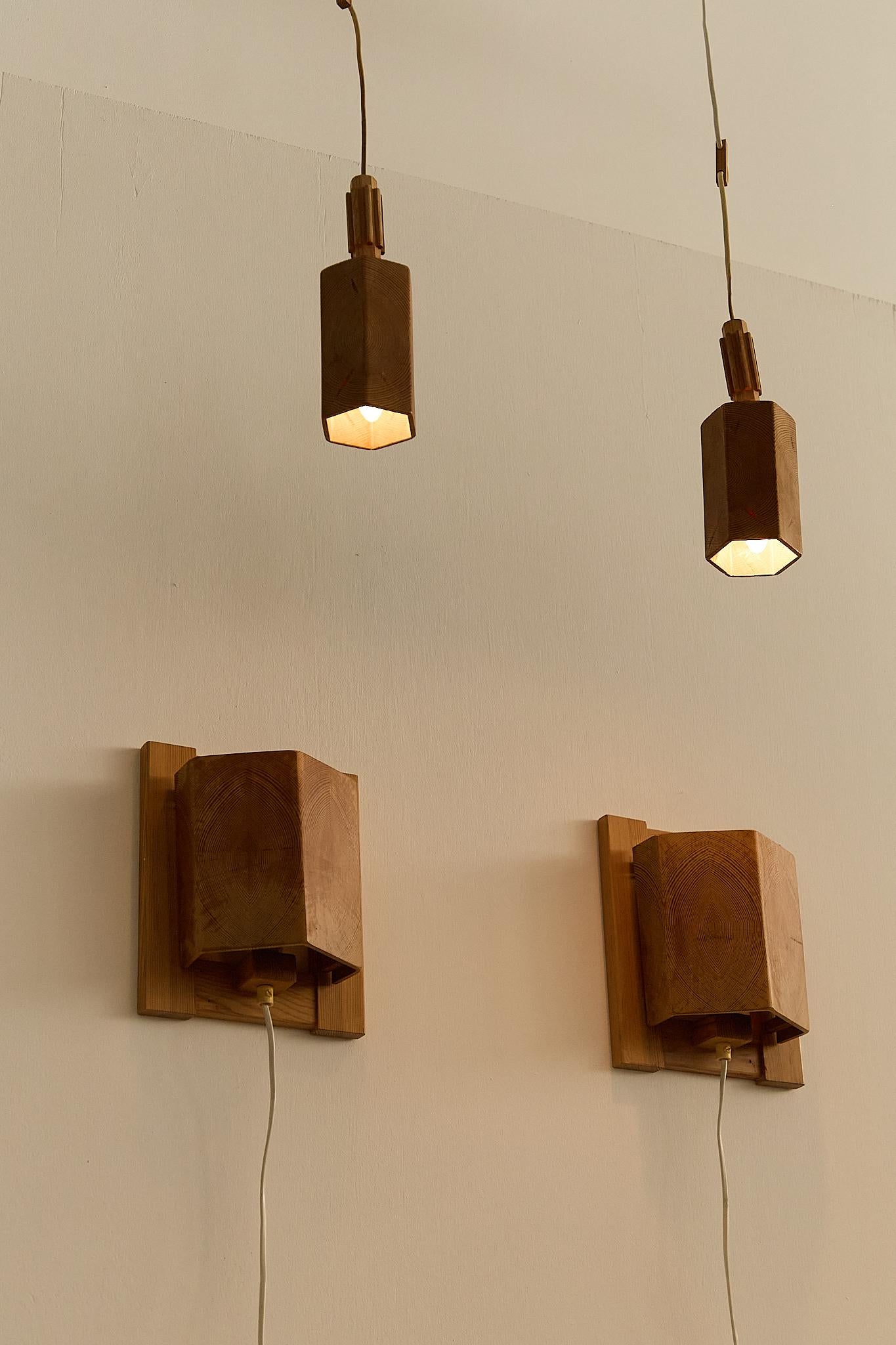 Conjunto de cuatro luces de Leif Wikner Pino en venta