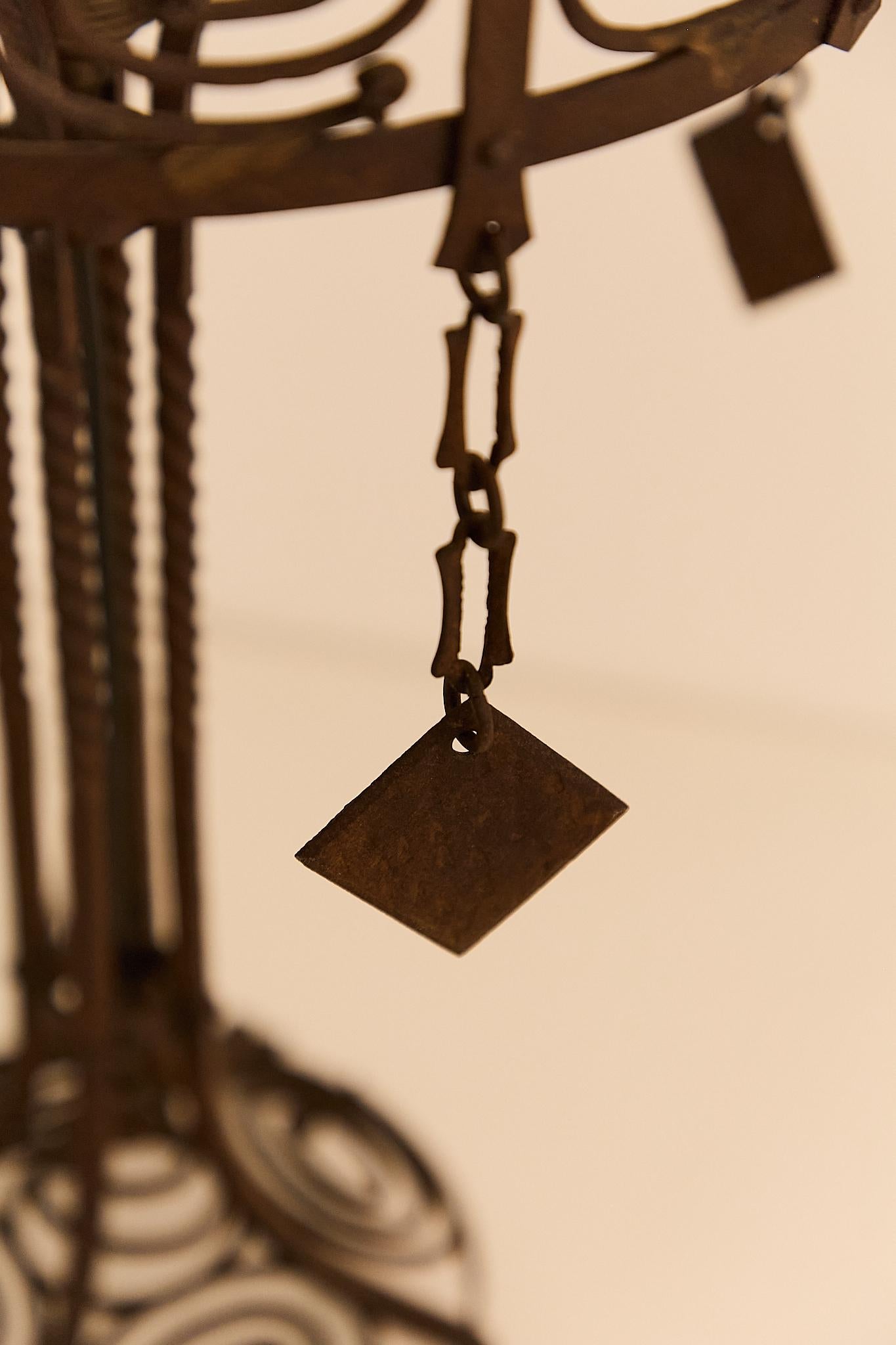 Iron Table Lamp Attributed to Carlo Rizzarda For Sale