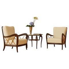 Armchair & Side Table Set by Paolo Buffa