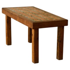 Mesa de centro de terracota de la Francia de la posguerra