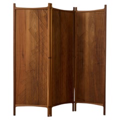 Contemporary Timber Screen by Byron Pritchard in solid walnut