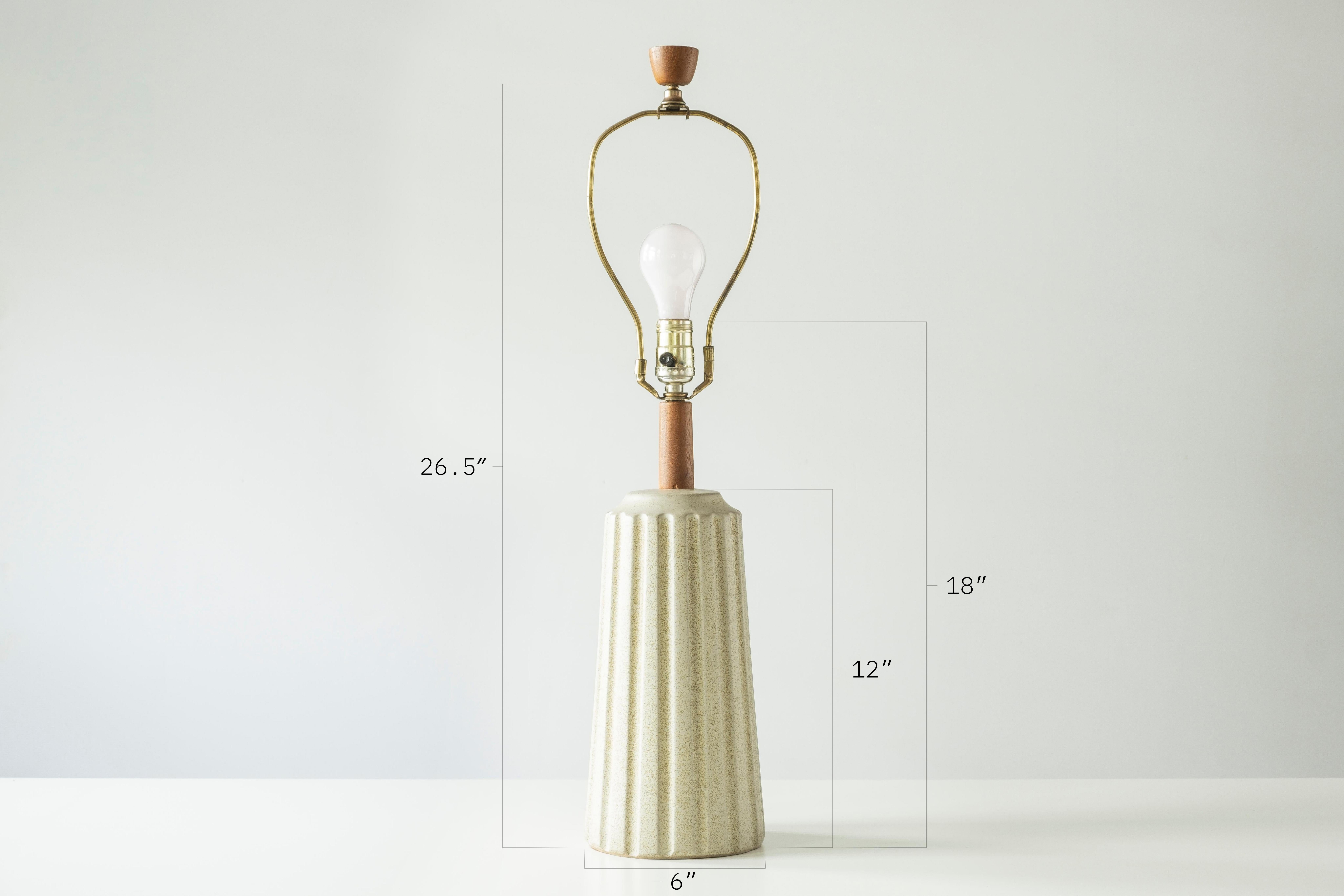 Martz / Marshall Studios Architectural Table Lamp—Cream Sand Glaze 2