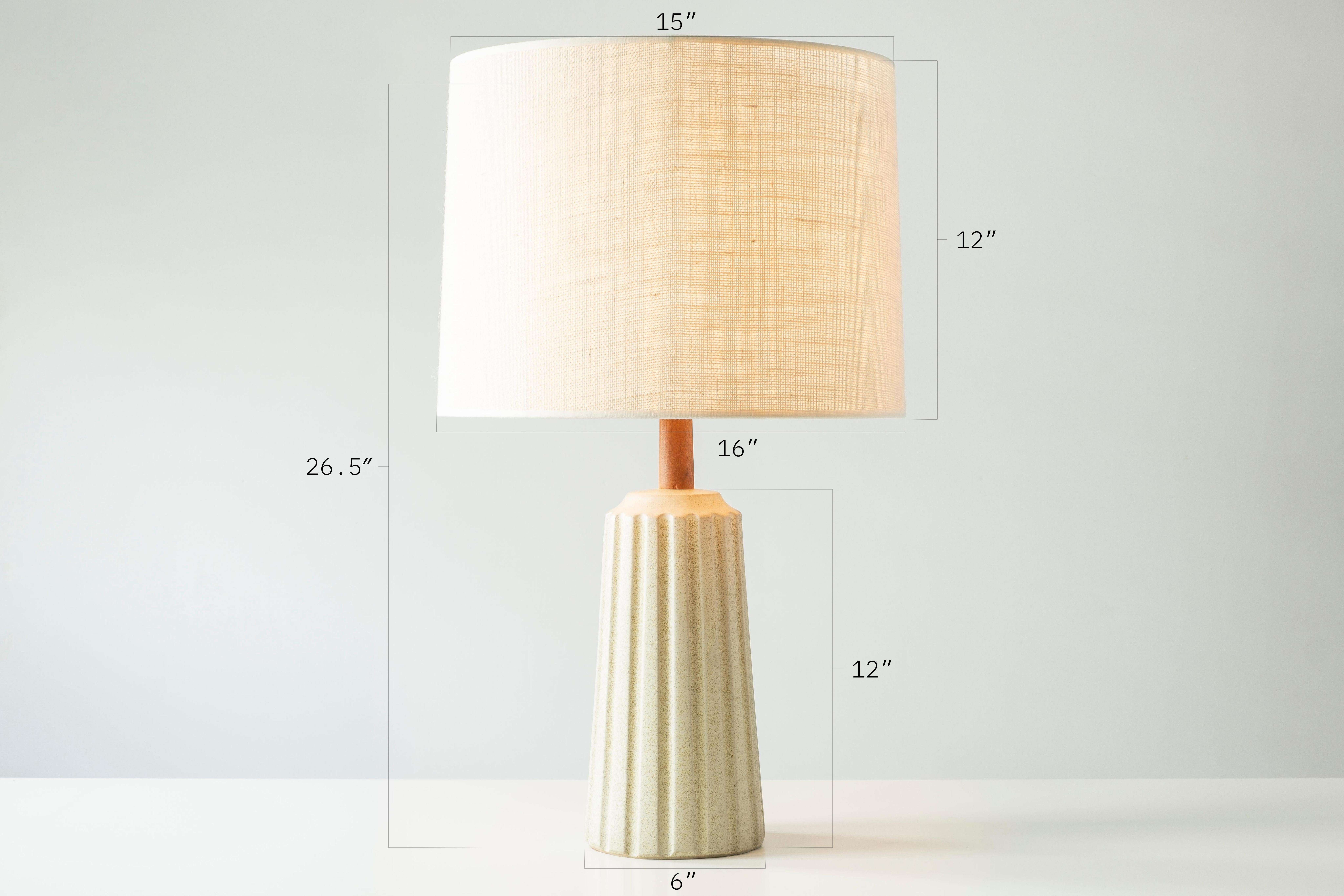 Martz / Marshall Studios Architectural Table Lamp—Cream Sand Glaze 3