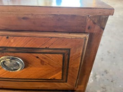 18th Century Italian Cherry Neoclassical Commode With Inlay and Veneer