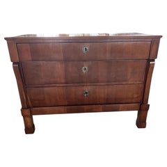 Italian Empire Commode / Chest of Drawers With Walnut Veneer, 19th Century