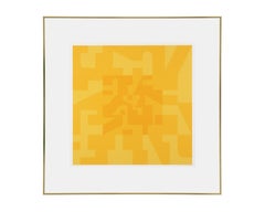 Serigrafía de arte óptico «Corona» de Norman Ives, 1972
