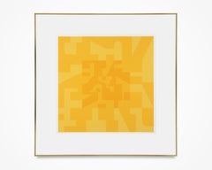 Serigrafía de arte óptico «Corona» de Norman Ives, 1972