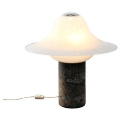 Grande lampe de table en verre Murano d'Alfredo Barbini, Italie, années 1970