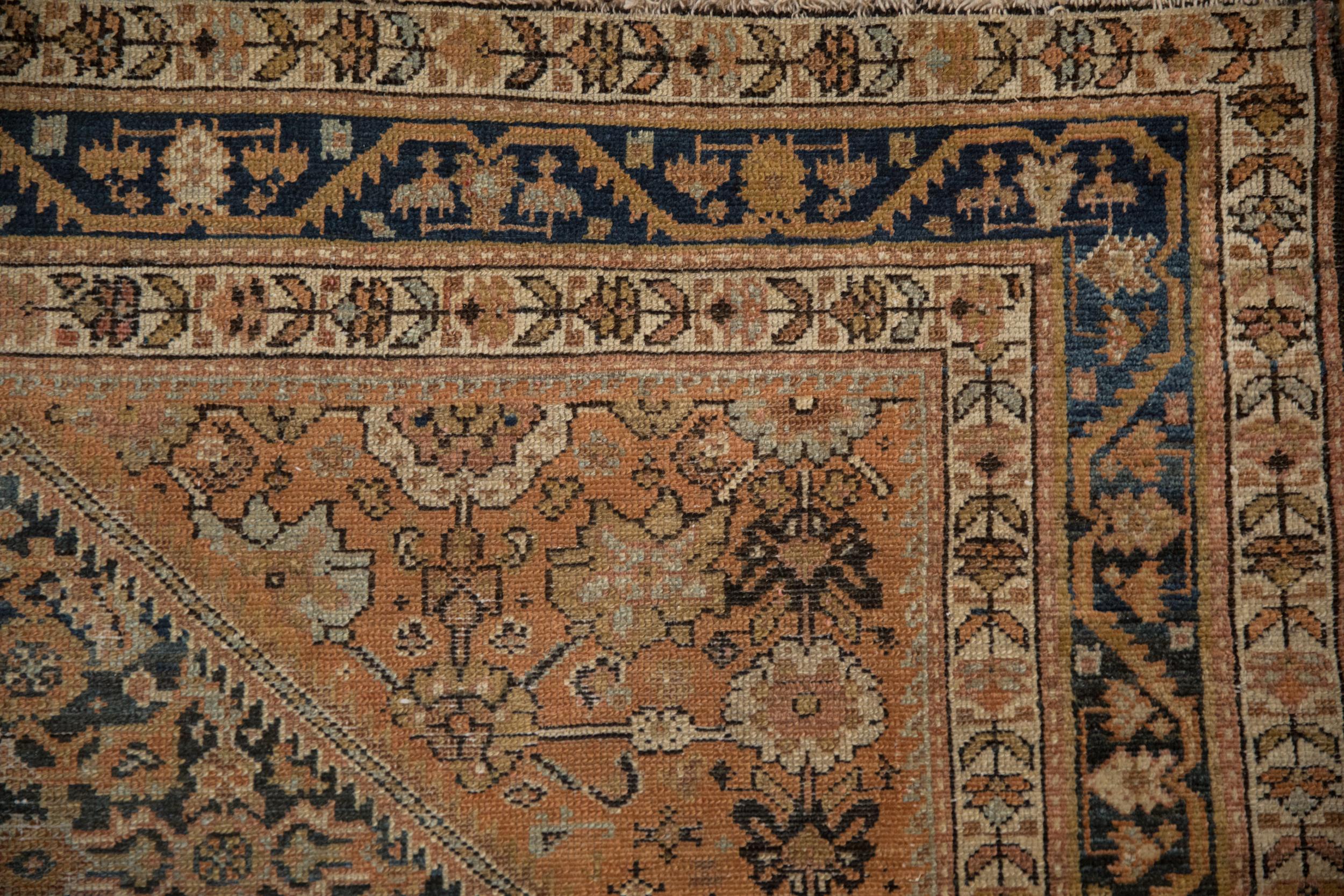 Hand-Knotted Vintage Distressed Malayer Rug Runner For Sale
