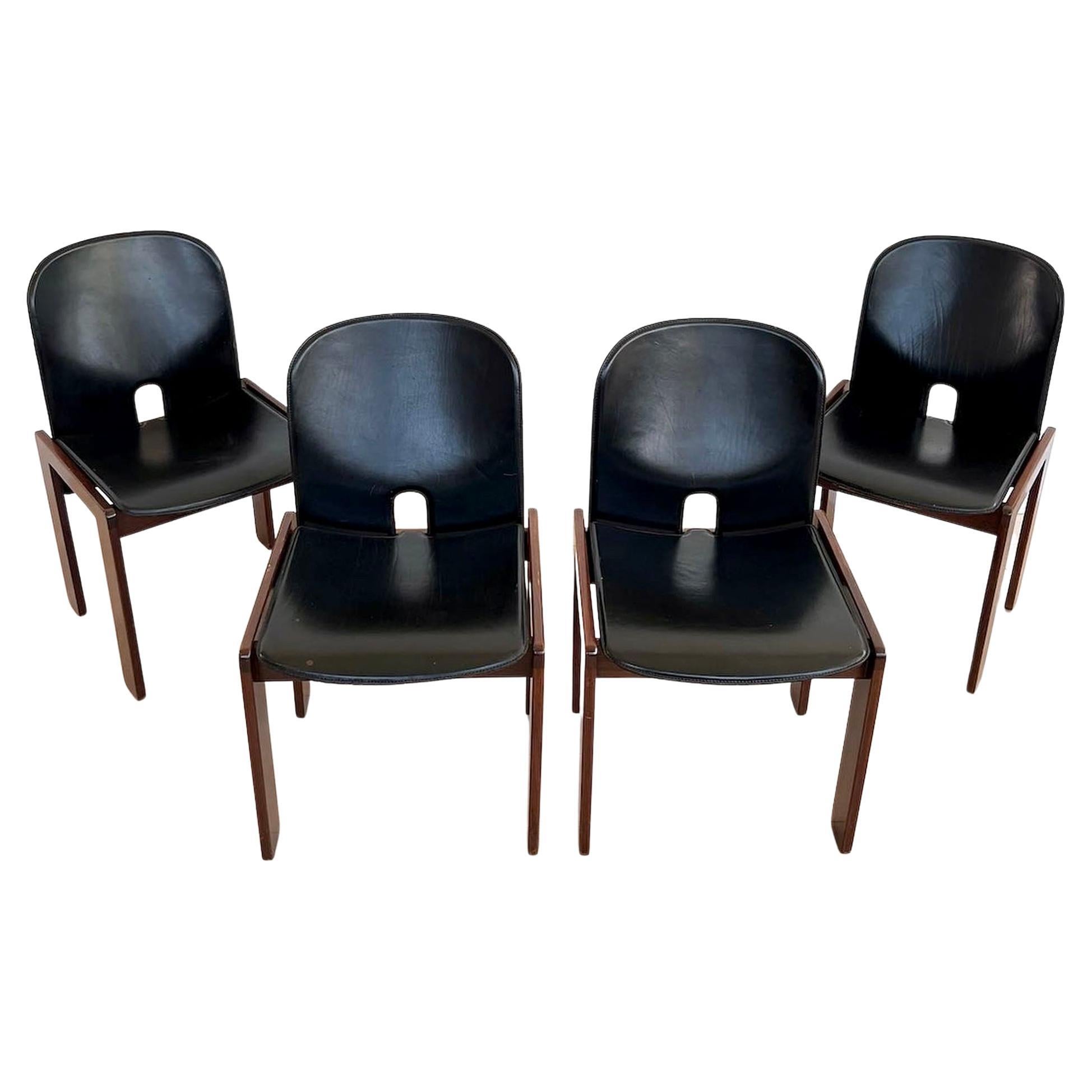1960's Afra and Tobia Scarpa "121" Dining Chairs for Cassina 