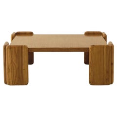 Mario Marenco "Sapporo" Mobilgirgi Solid Oak Coffee Table, 1970s