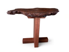 Wabi-Sabi-Beistelltisch aus Redwood und Mahagoni