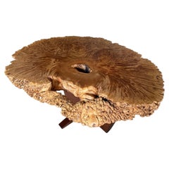 Organic Modern Live Edge Burl Top Coffee/Side Table
