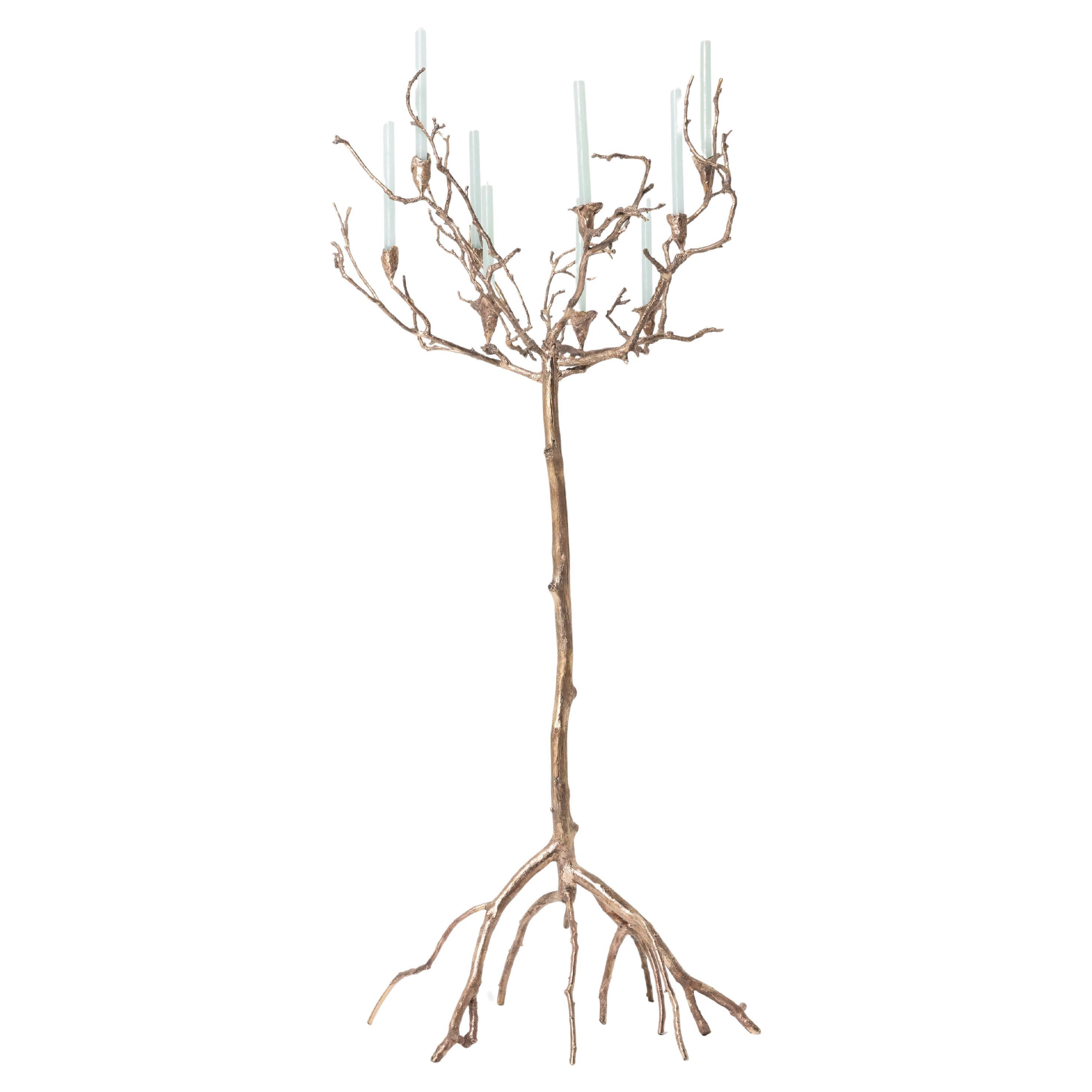 Arbre à chandelles contemporain en bronze par Clotilde Ancarani, Belgique
