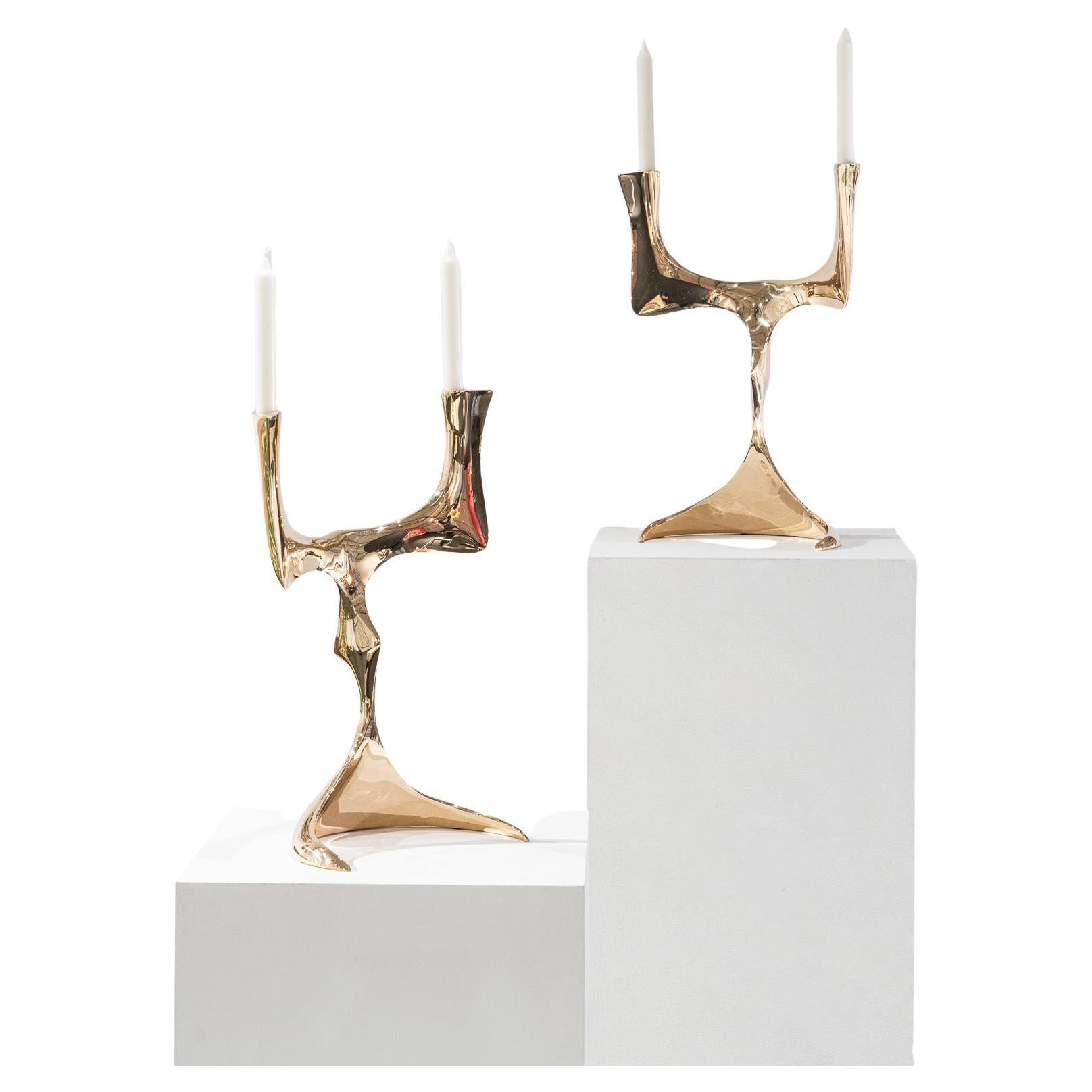 Contemporary Bronze Elan Kerzenleuchter von Pierre Salagnac