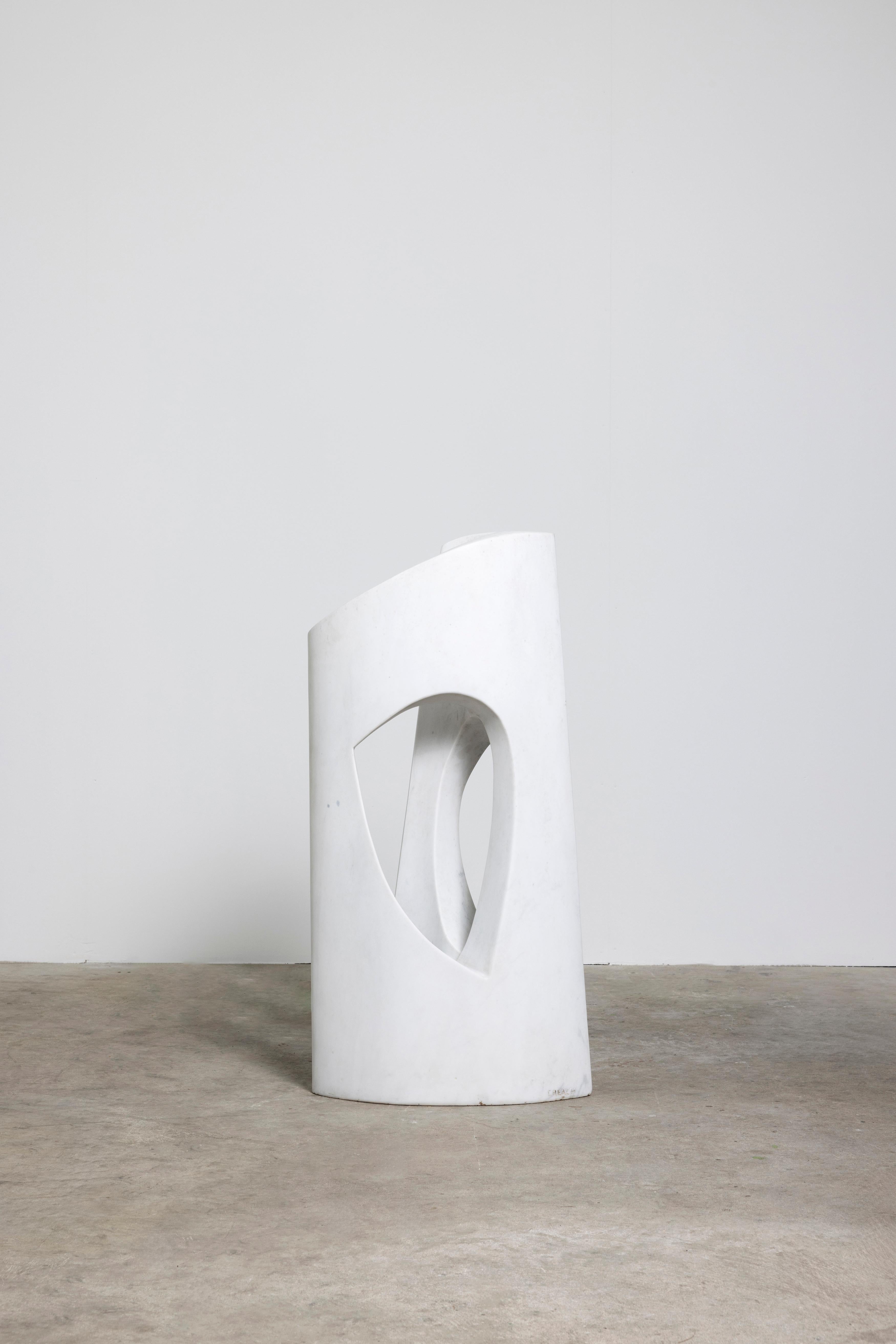 Post-Modern Carrara Marble Sculpture by Bertrand Créac'h, France For Sale 1