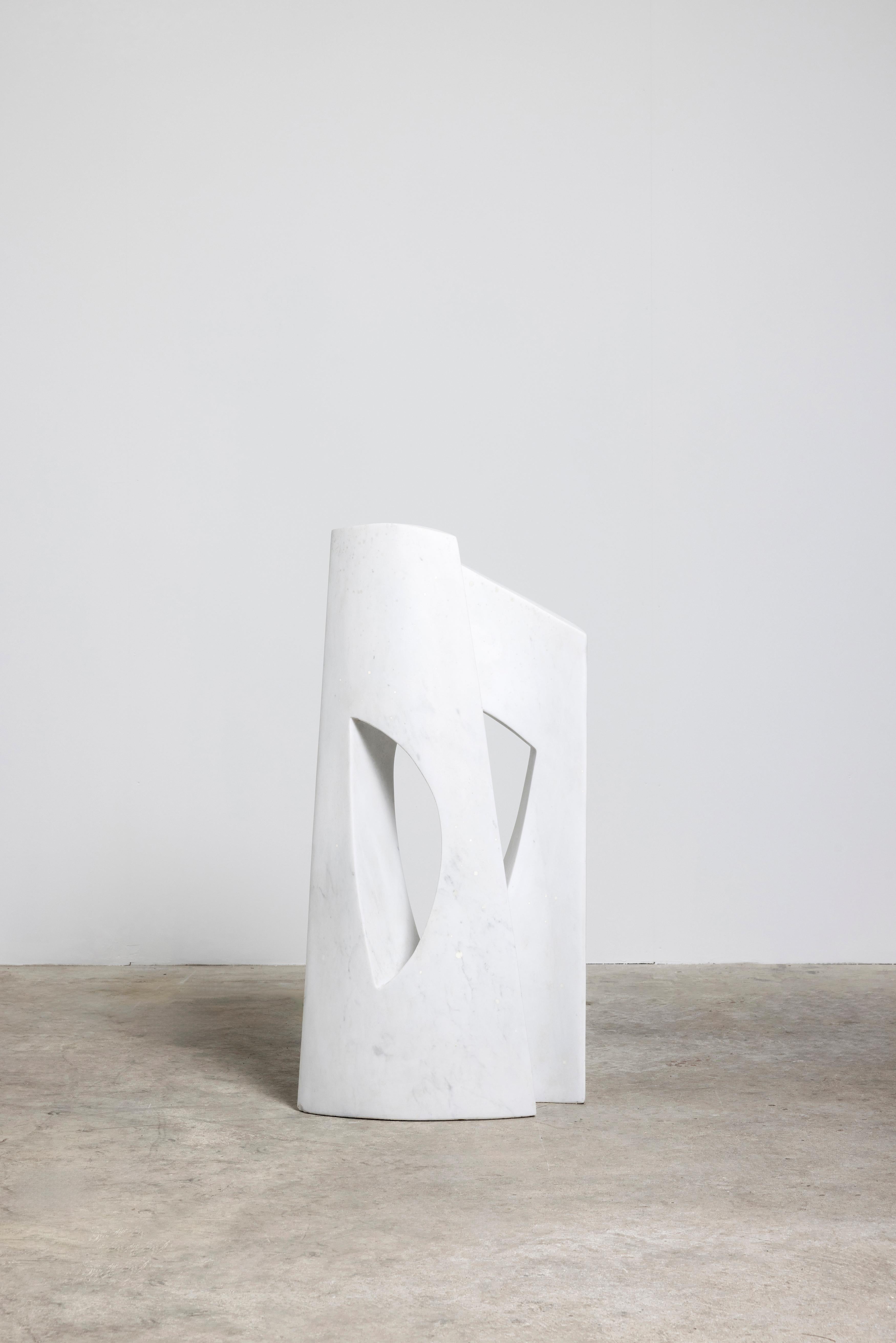 Post-Modern Carrara Marble Sculpture by Bertrand Créac'h, France In Excellent Condition For Sale In London, GB