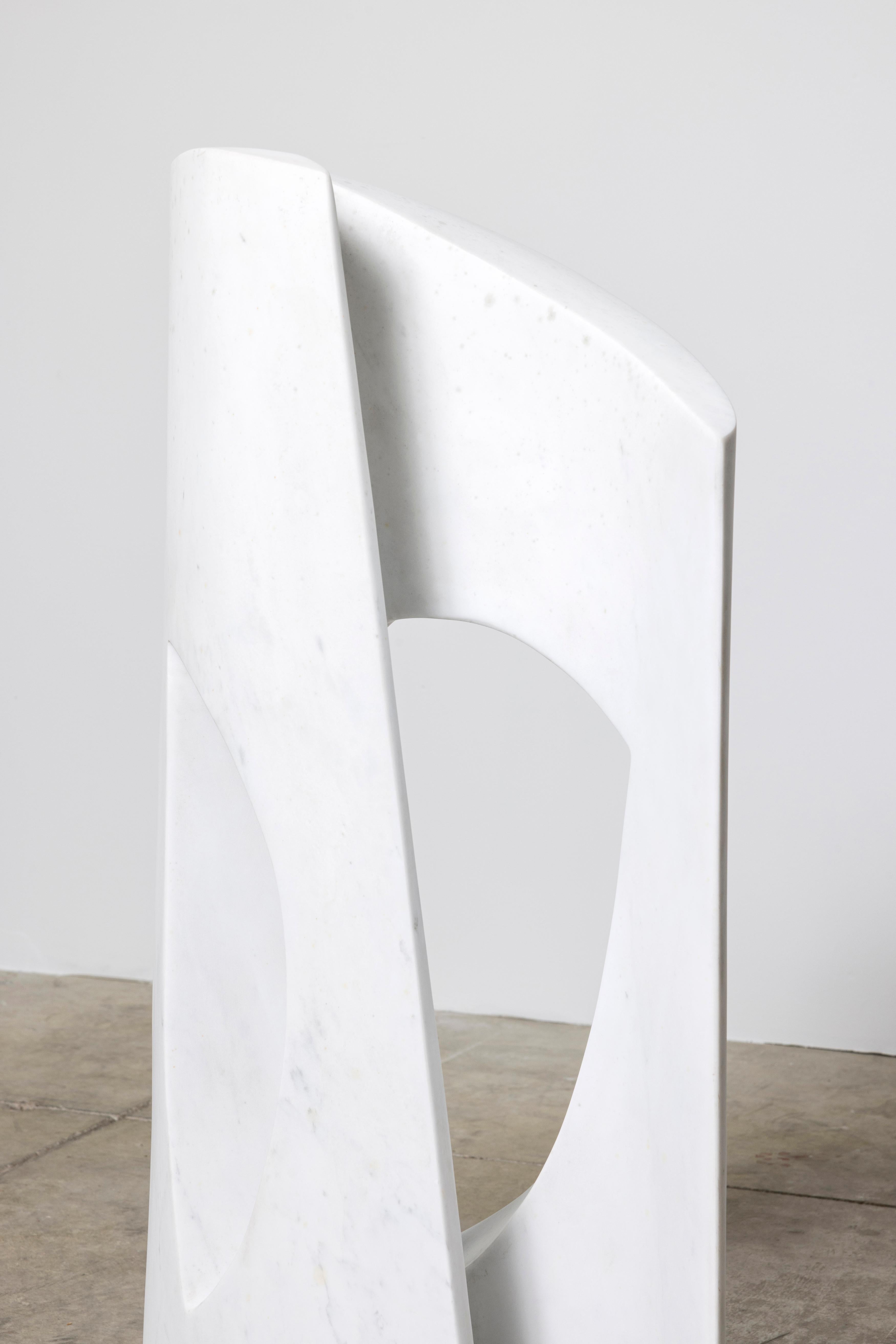 Post-Modern Carrara Marble Sculpture by Bertrand Créac'h, France For Sale 3