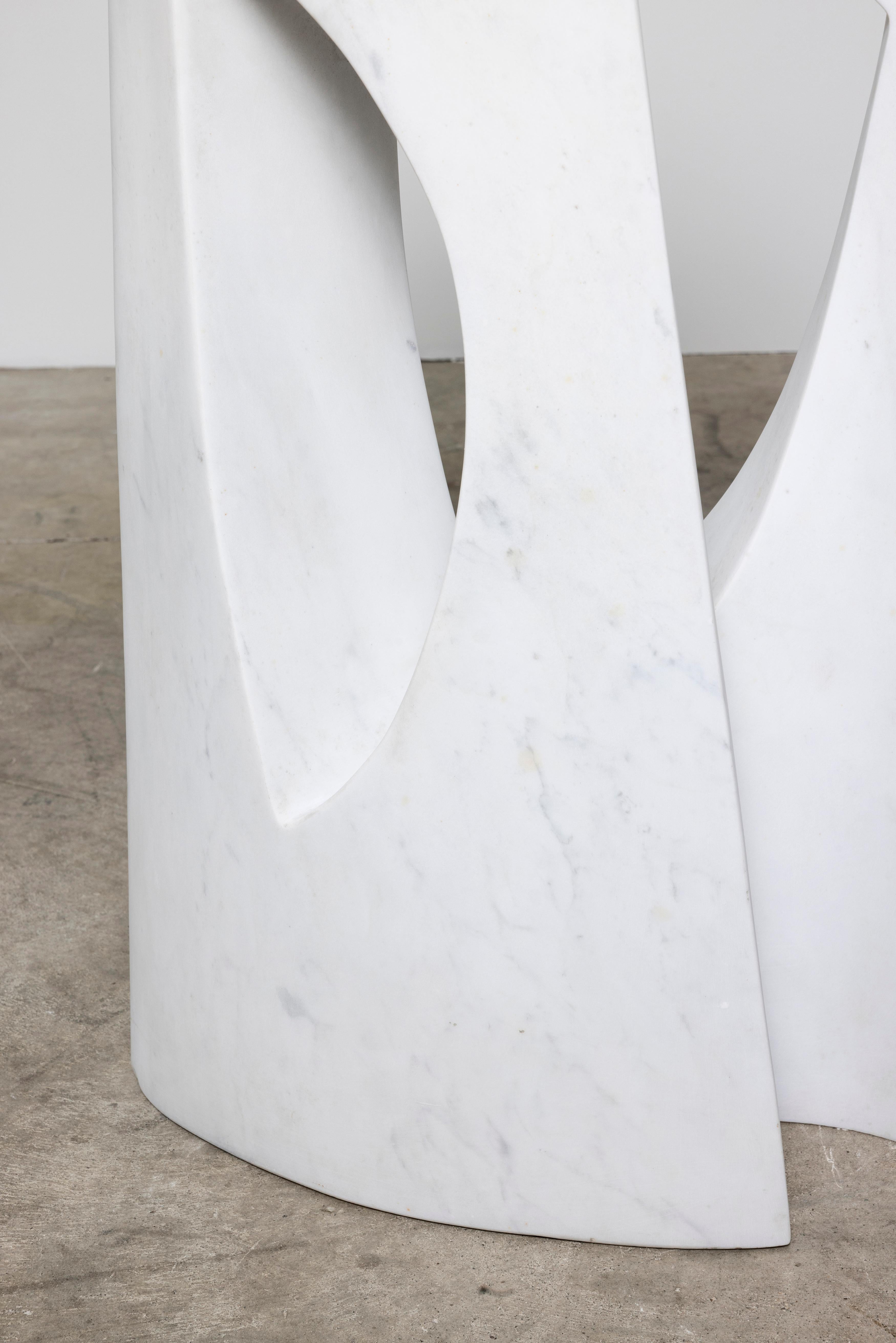 Post-Modern Carrara Marble Sculpture by Bertrand Créac'h, France For Sale 4
