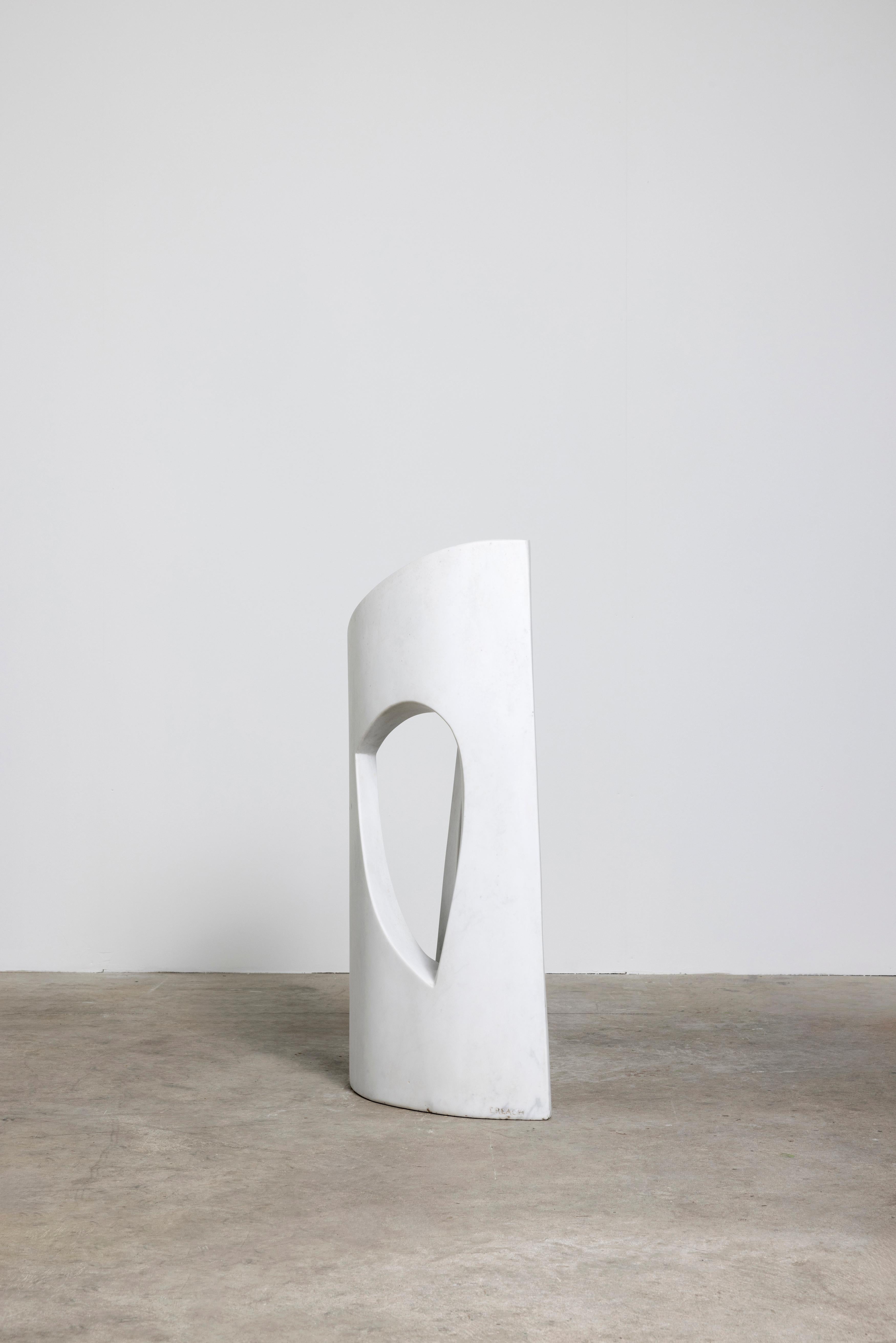 Post-Modern Carrara Marble Sculpture by Bertrand Créac'h, France For Sale 2