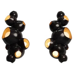 Contemporary Patinated and Polished Bronze Sconces by Erwan Bouloud, France