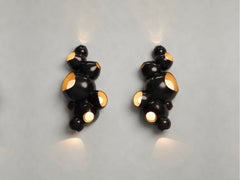 Contemporary Patinated and Polished Bronze Sconces by Erwan Bouloud, France