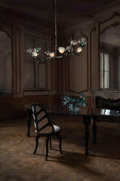 Centre de table contemporain en verre soufflé de style sculptural, par Émilie Lemardeley, France