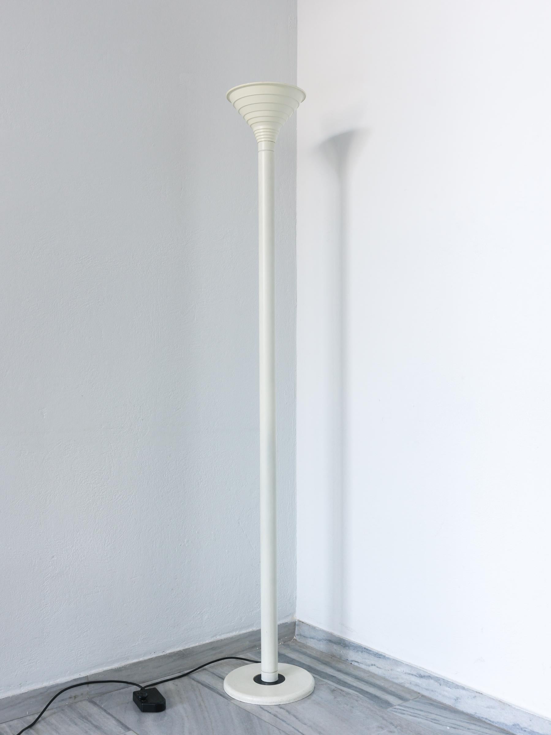 Beautiful, post-modern, cream coloured torch floor lamp by Targetti
